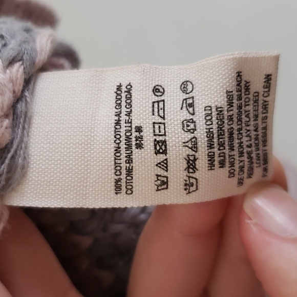 Free people pink agray chunky knit sweater, scoop neck, oversized womens size XS - Picture 5 of 7